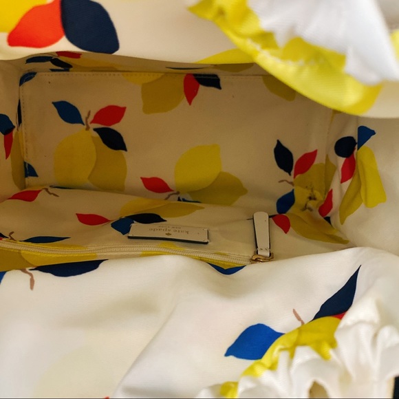 Kate Spade Sam Wicker Lemon Zest Medium Satchel - Picture 3 of 6